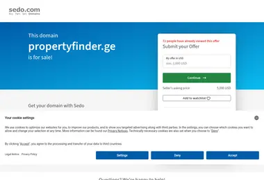 Screenshot of propertyfinder.ge