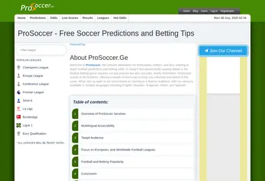 Screenshot of prosoccer.ge