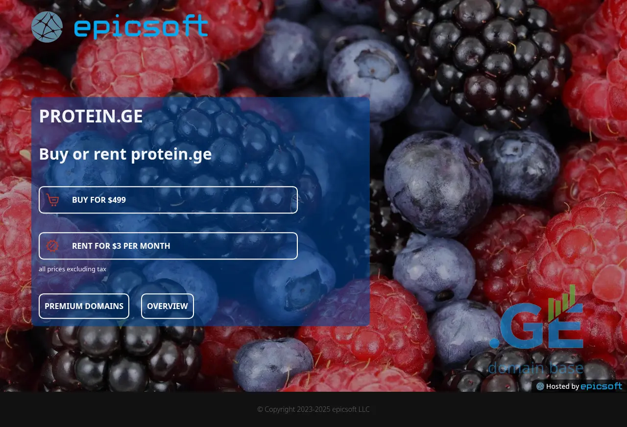 Screenshot of the site protein.ge