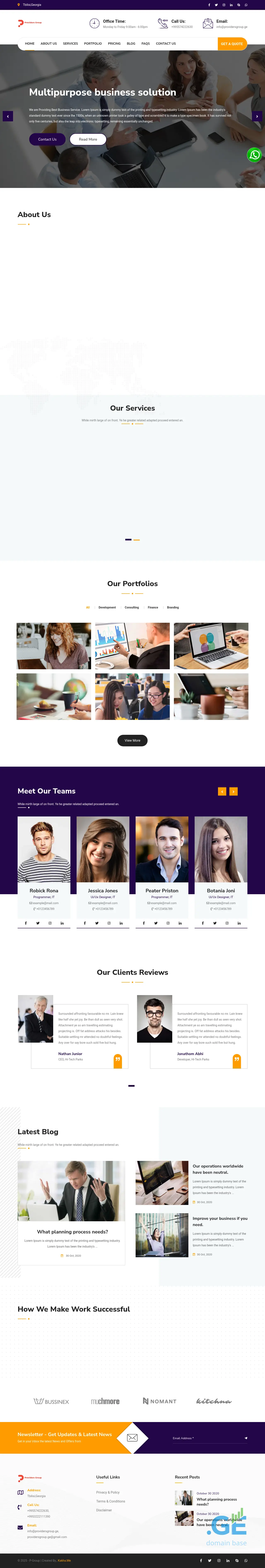 Screenshot of the site providersgroup.ge