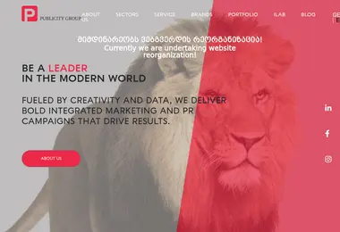 Screenshot of publicitygroup.ge