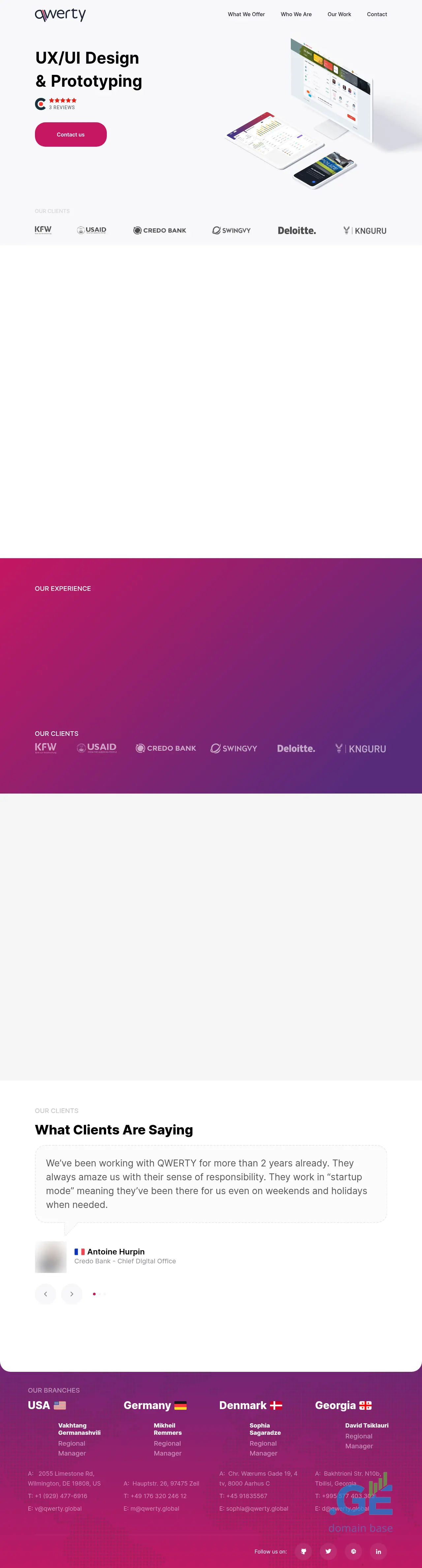 Screenshot of the site qwerty.ge