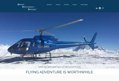 Screenshot of qwesthelicopters.ge