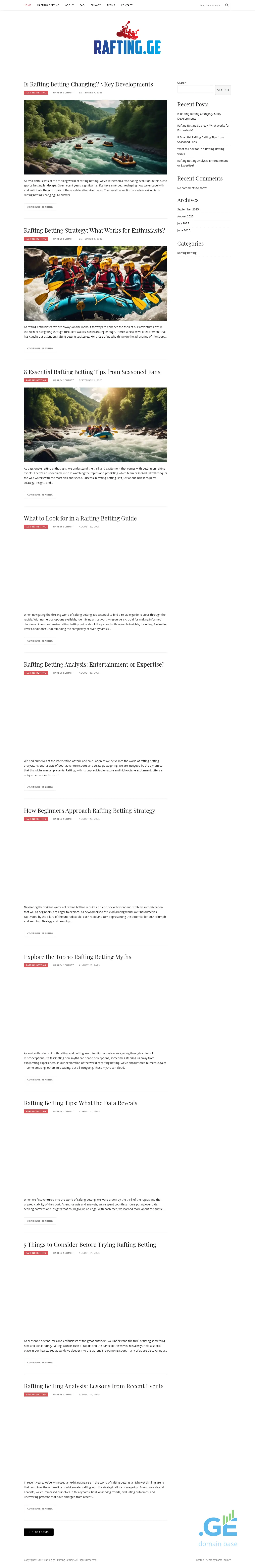 Screenshot of the site rafting.ge