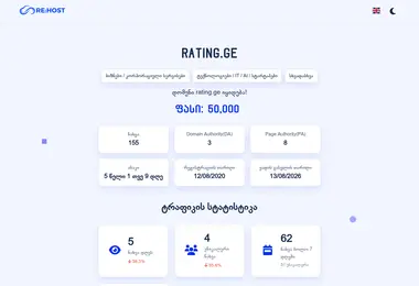 Screenshot of rating.ge