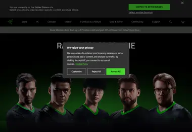 Screenshot of razer.com.ge