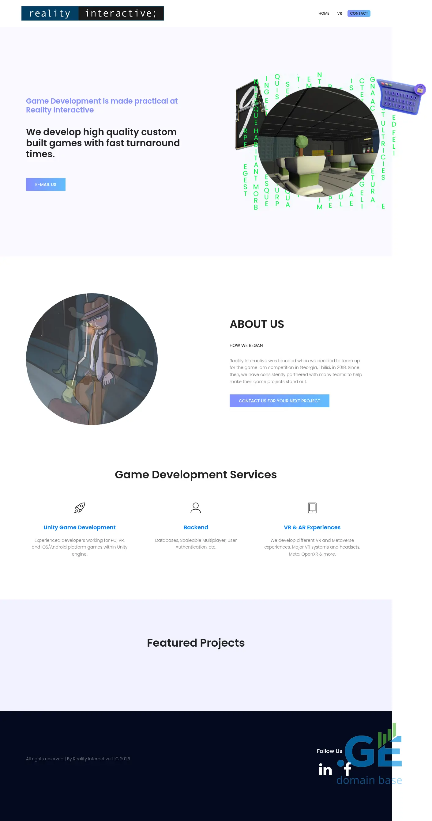 Screenshot of the site reality.ge