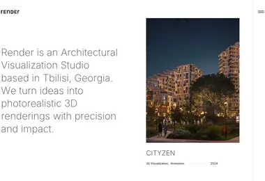 Screenshot of render.ge
