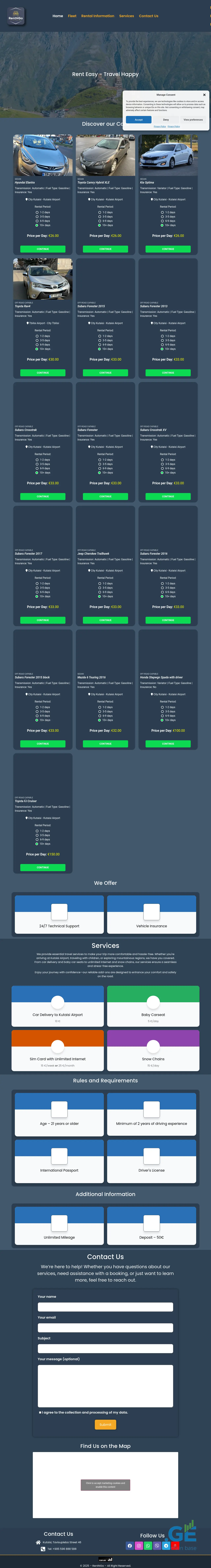 Screenshot of the site rentngo.ge