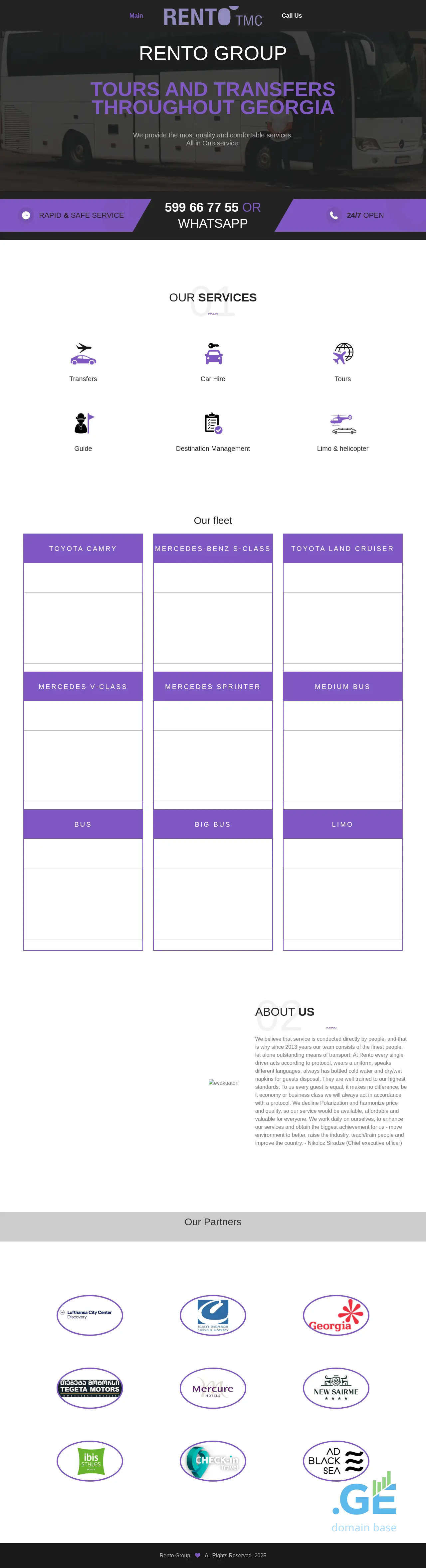 Screenshot of the site rento.ge
