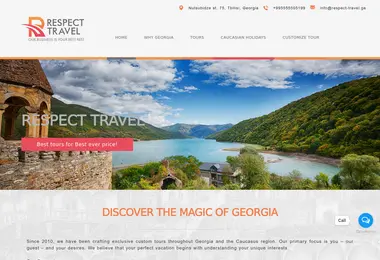 Screenshot of respect-travel.ge