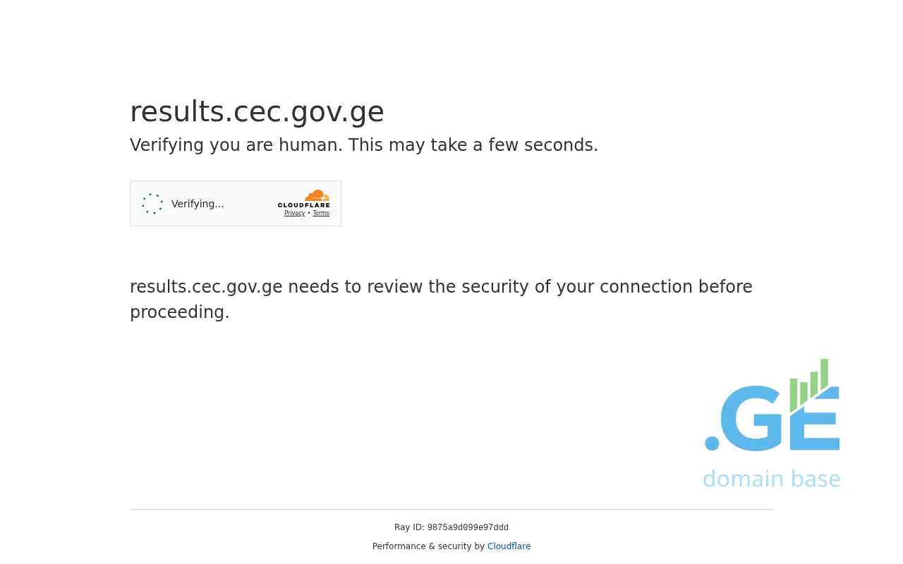 Screenshot of the site results.cec.gov.ge