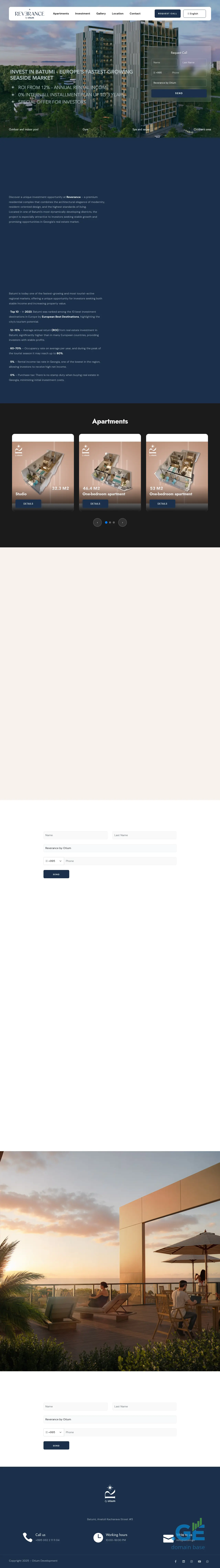 Screenshot of the site reverance.ge