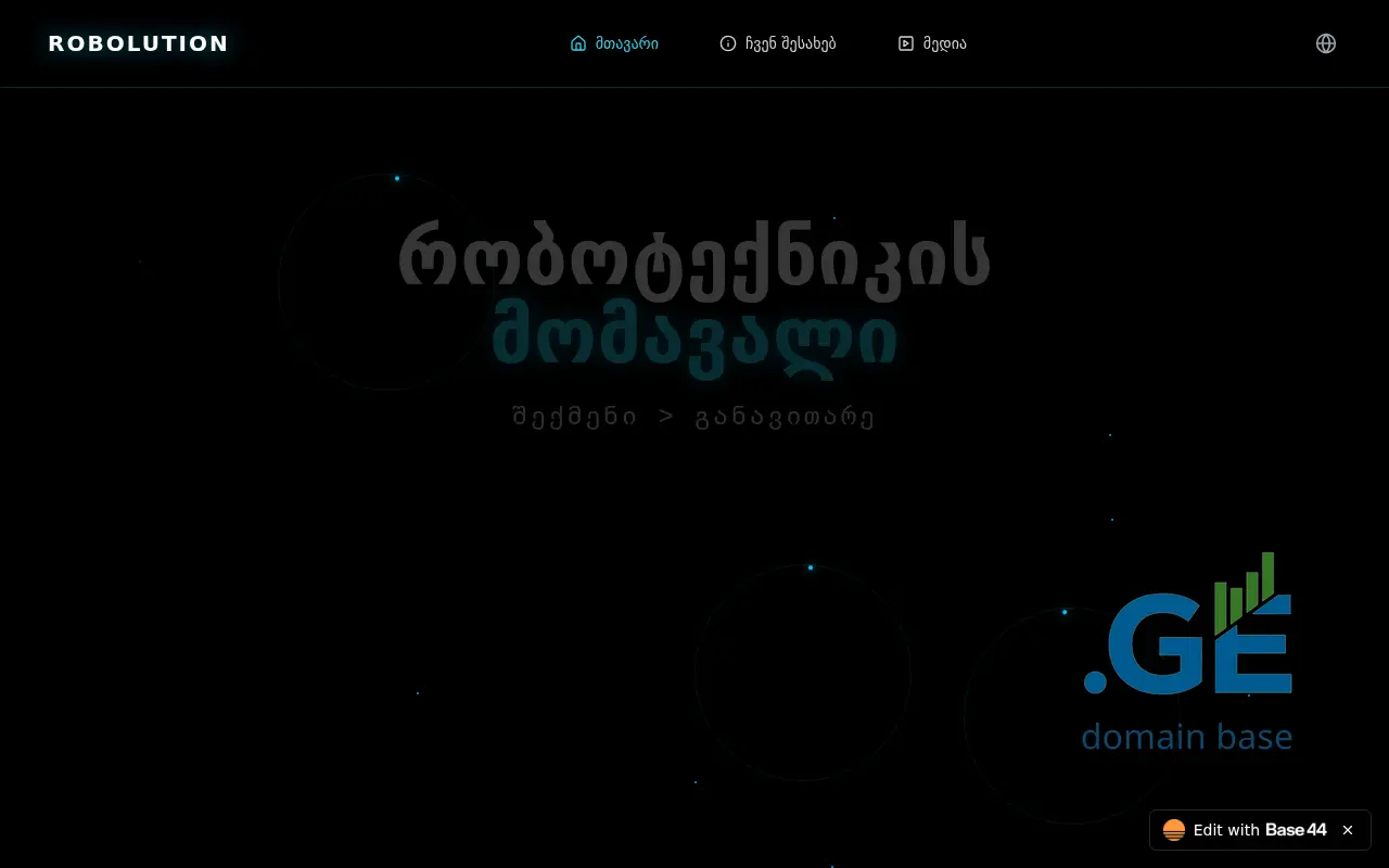 Screenshot of the site robolution.ge