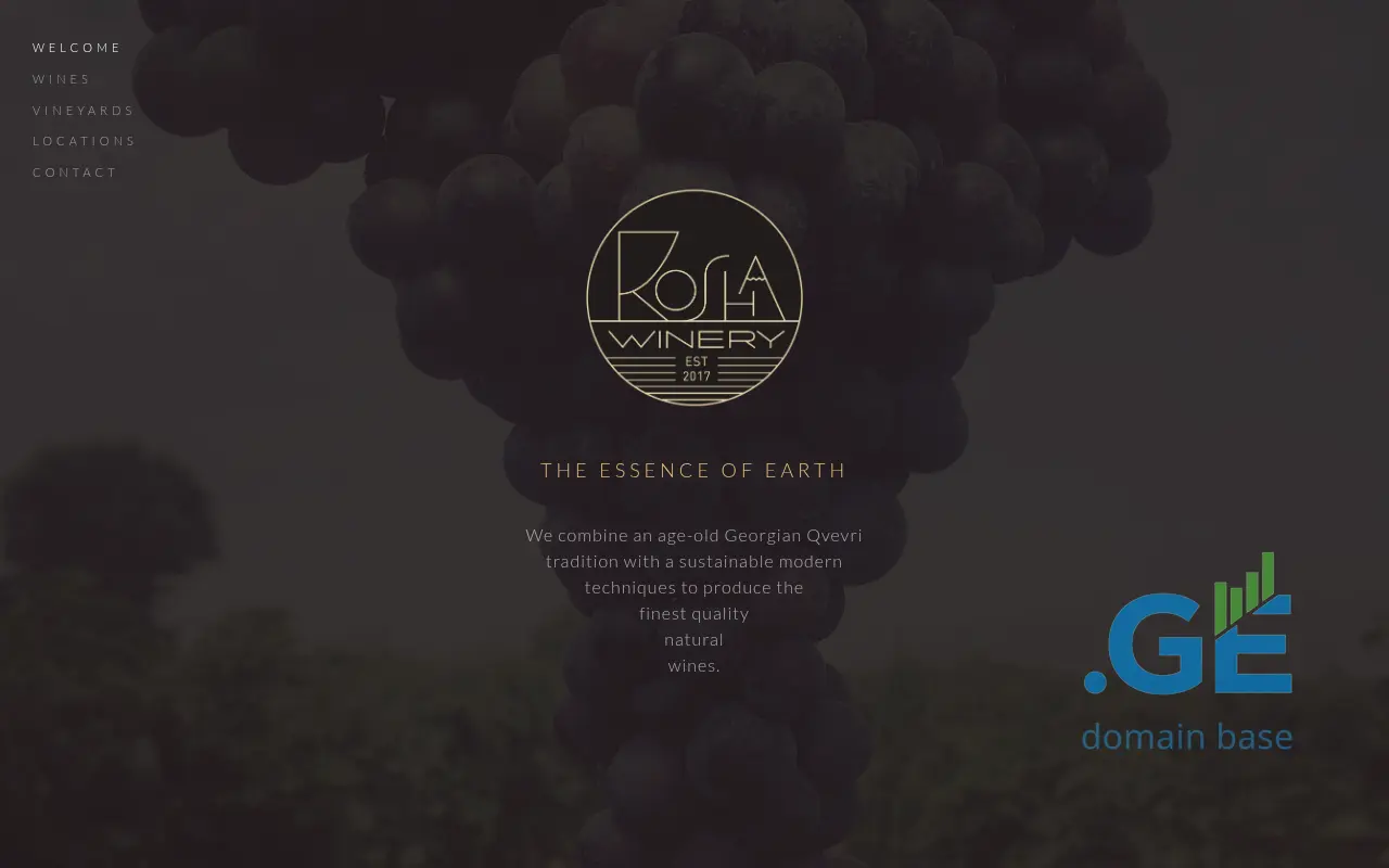 Screenshot of the site rosha.ge