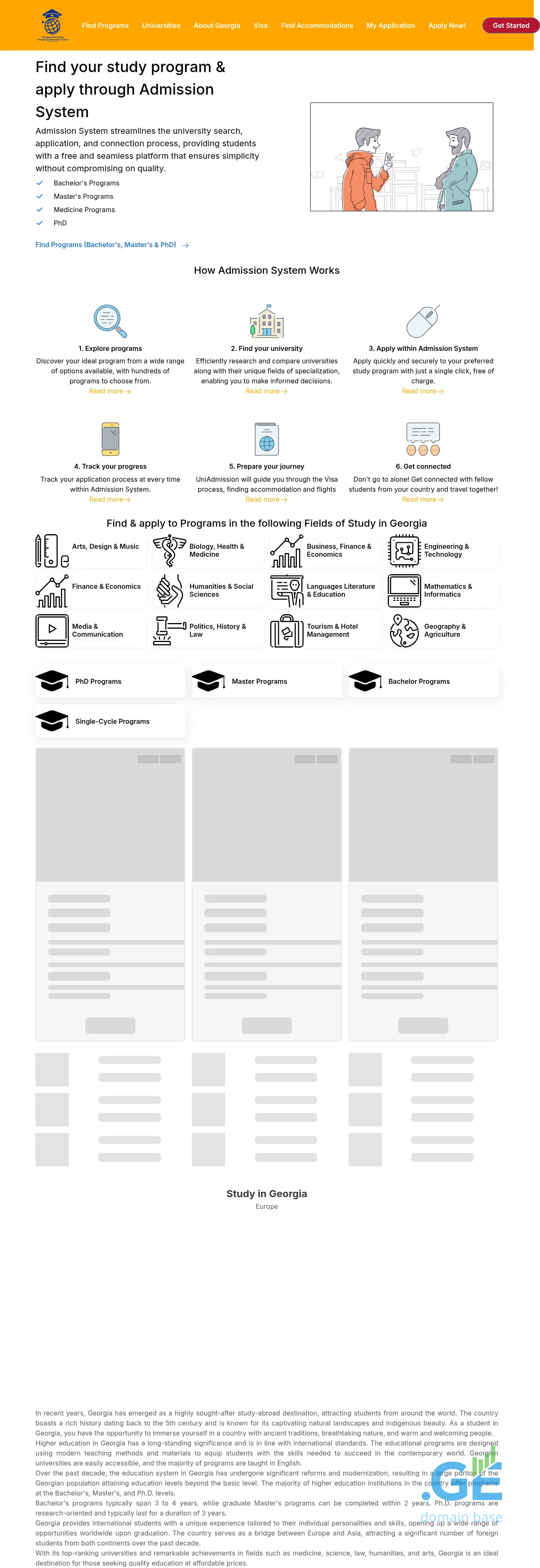 Screenshot of the site royalbusiness.ge