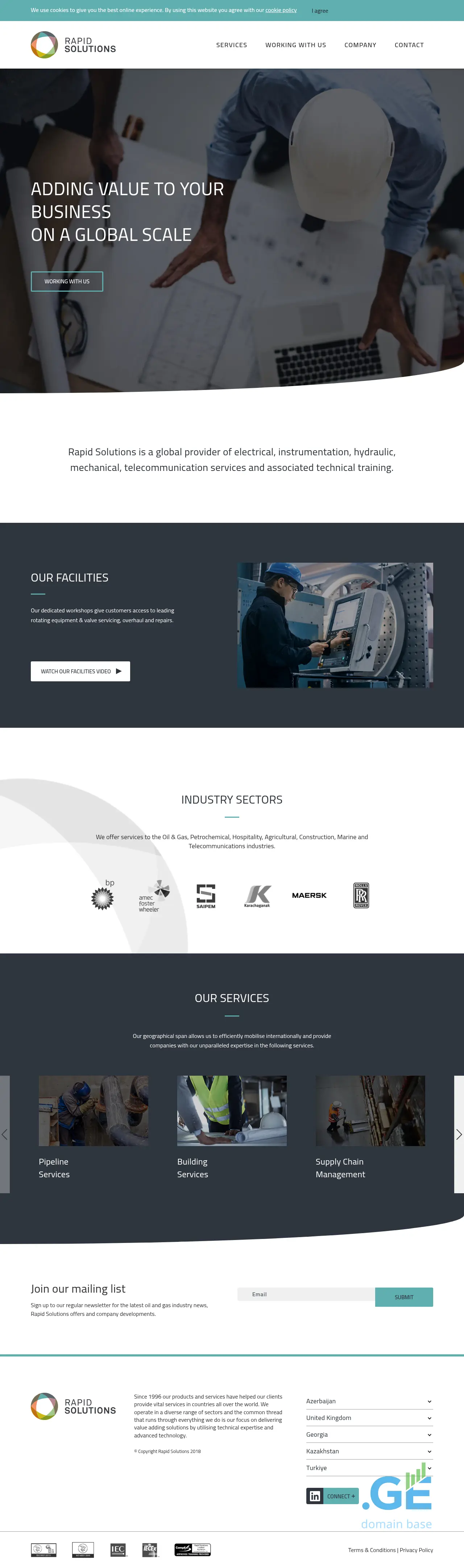 Screenshot of the site rsl.ge