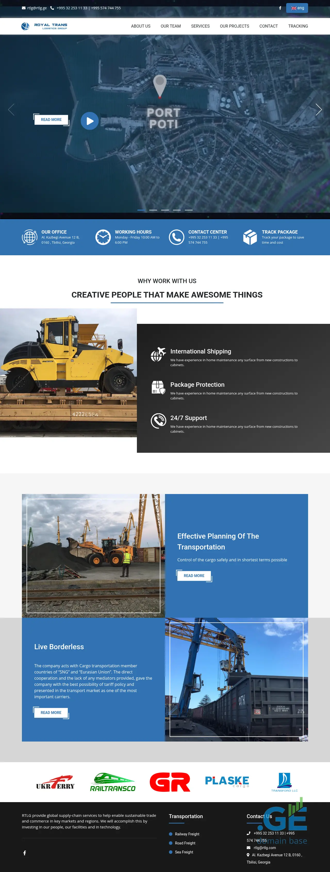 Screenshot of the site rtlg.ge
