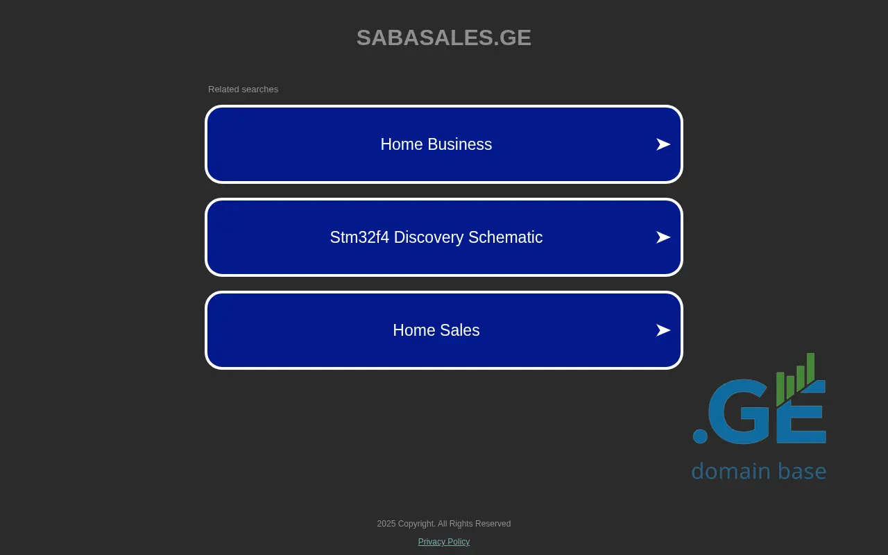 Screenshot of the site sabasales.ge