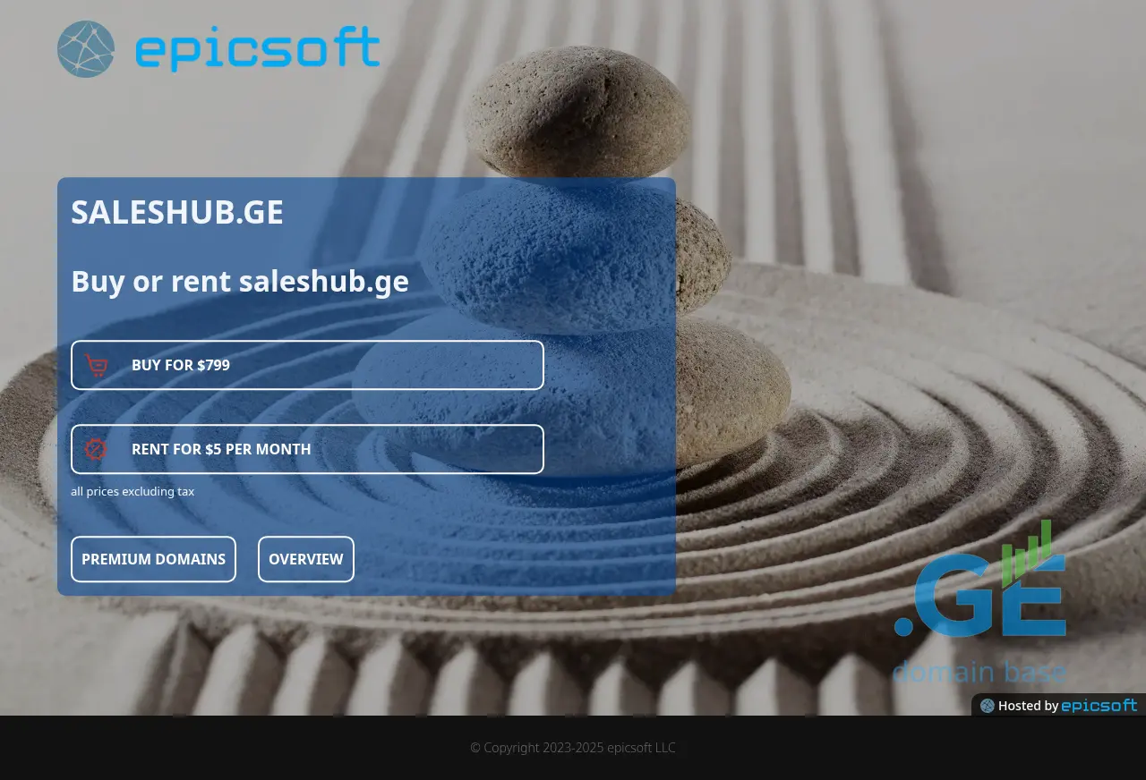 Screenshot of the site saleshub.ge