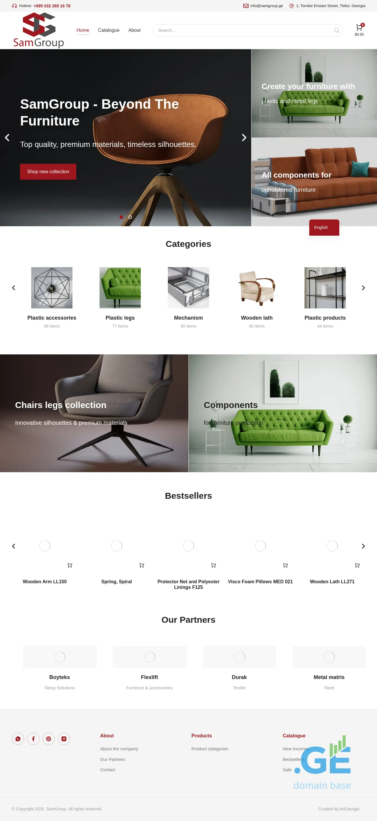 Screenshot of the site samgroup.ge
