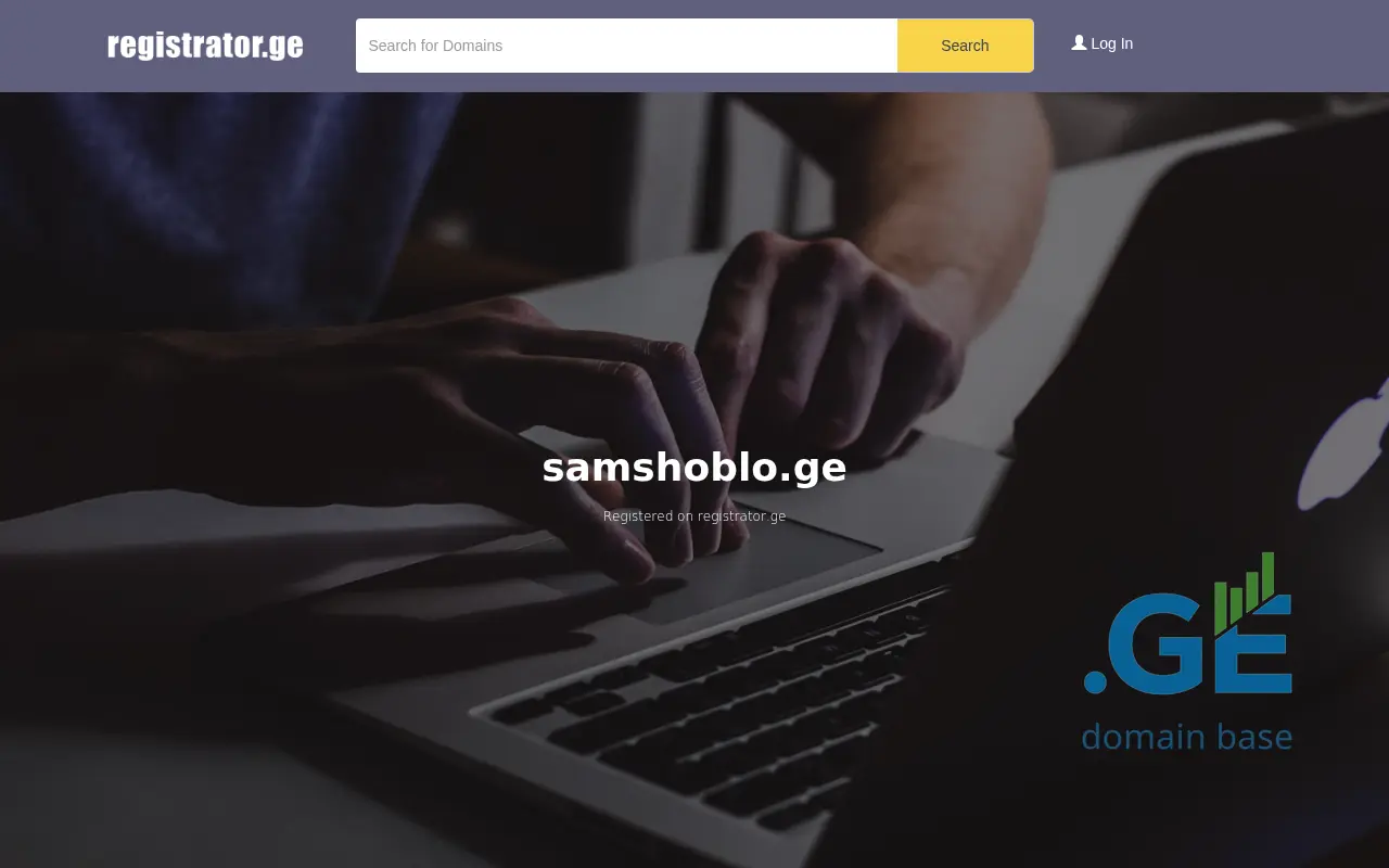 Screenshot of the site samshoblo.ge