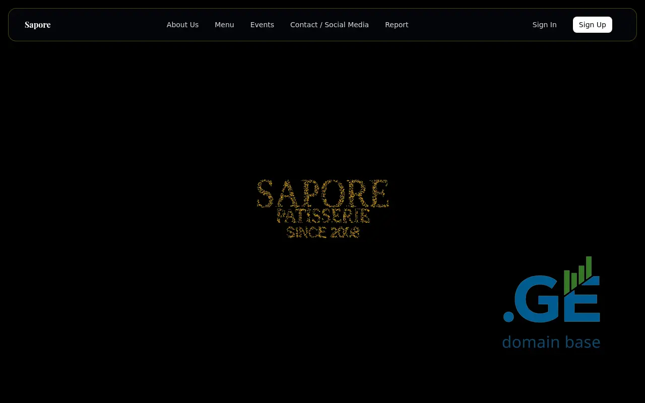 Screenshot of the site sapore.ge