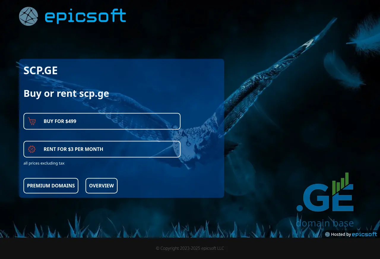 Screenshot of the site scp.ge