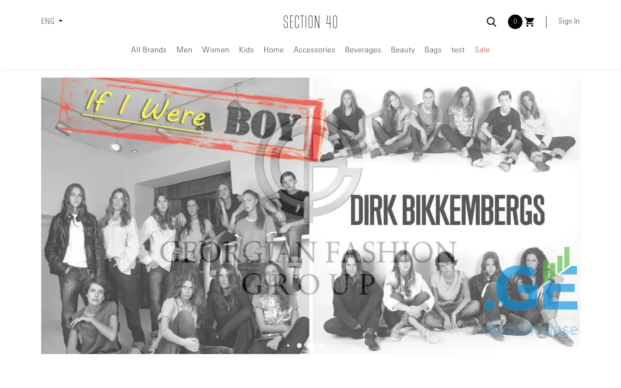 Screenshot of the site section40.ge