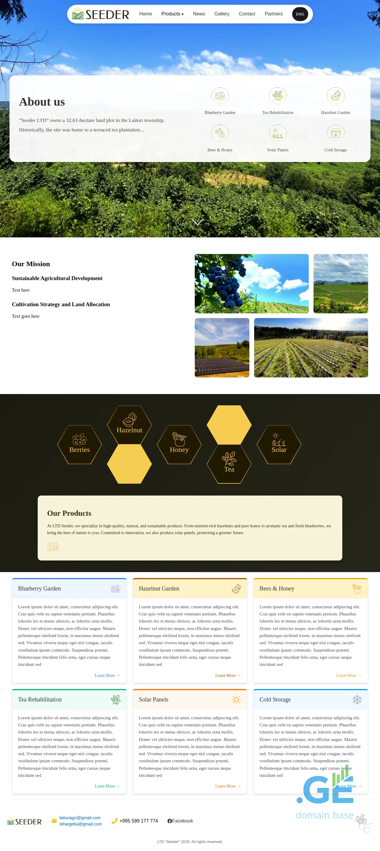 Screenshot of the site seeder.ge