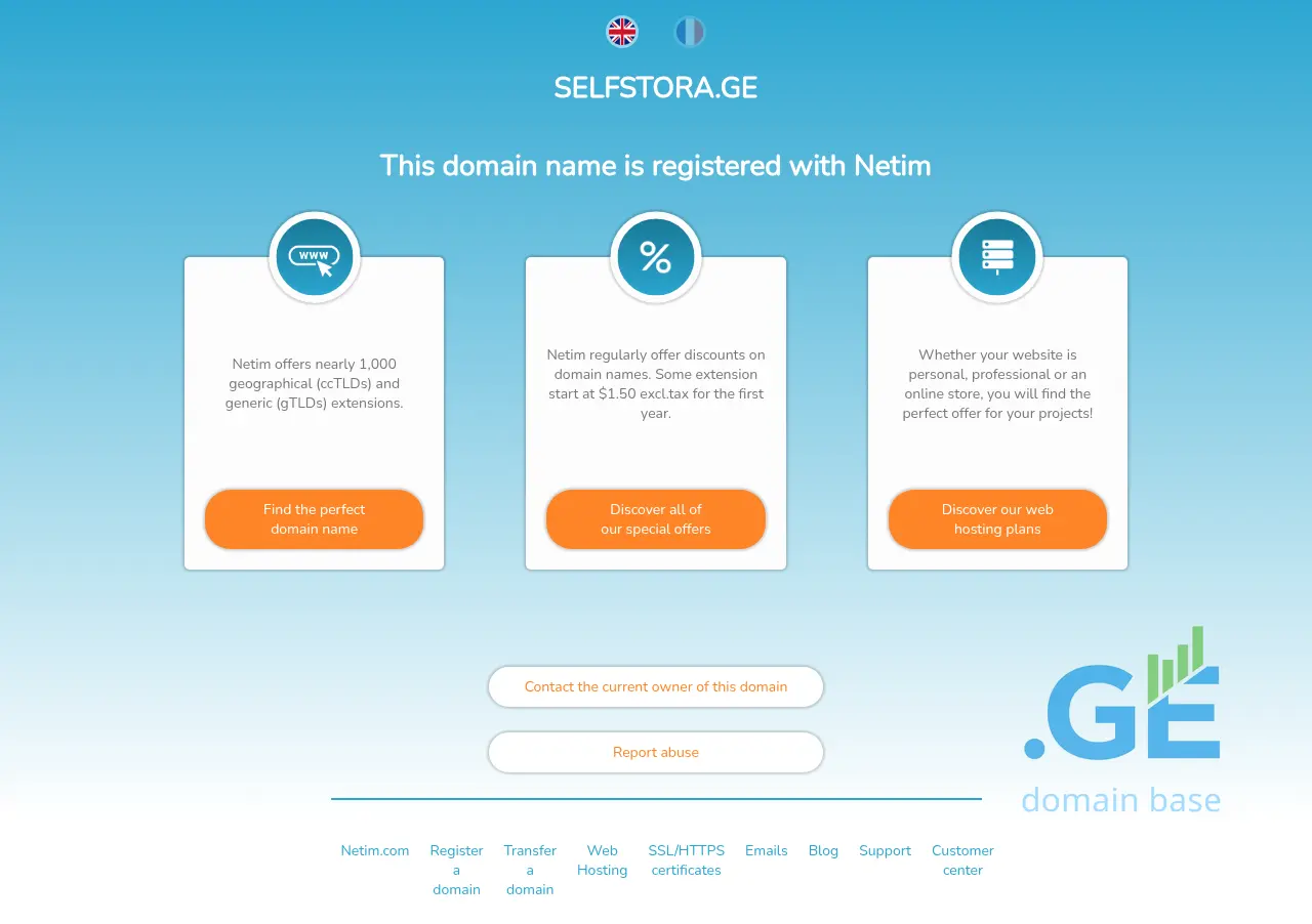 Screenshot of the site selfstora.ge