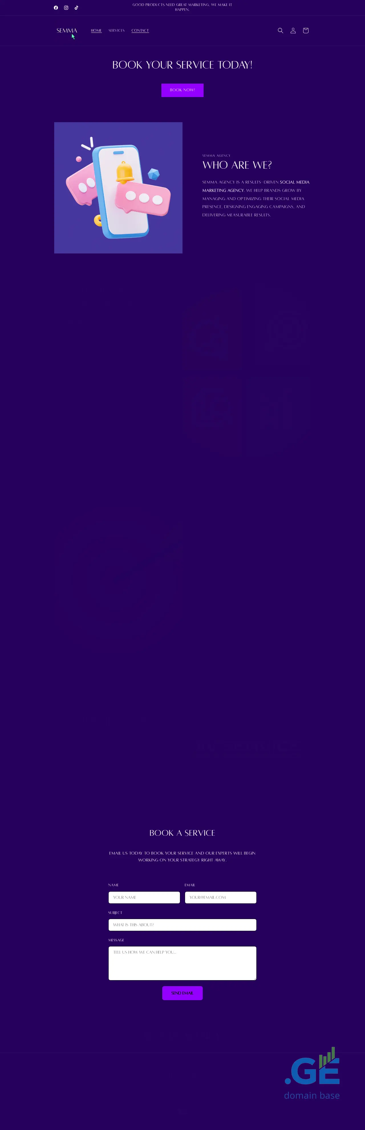 Screenshot of the site semma.ge