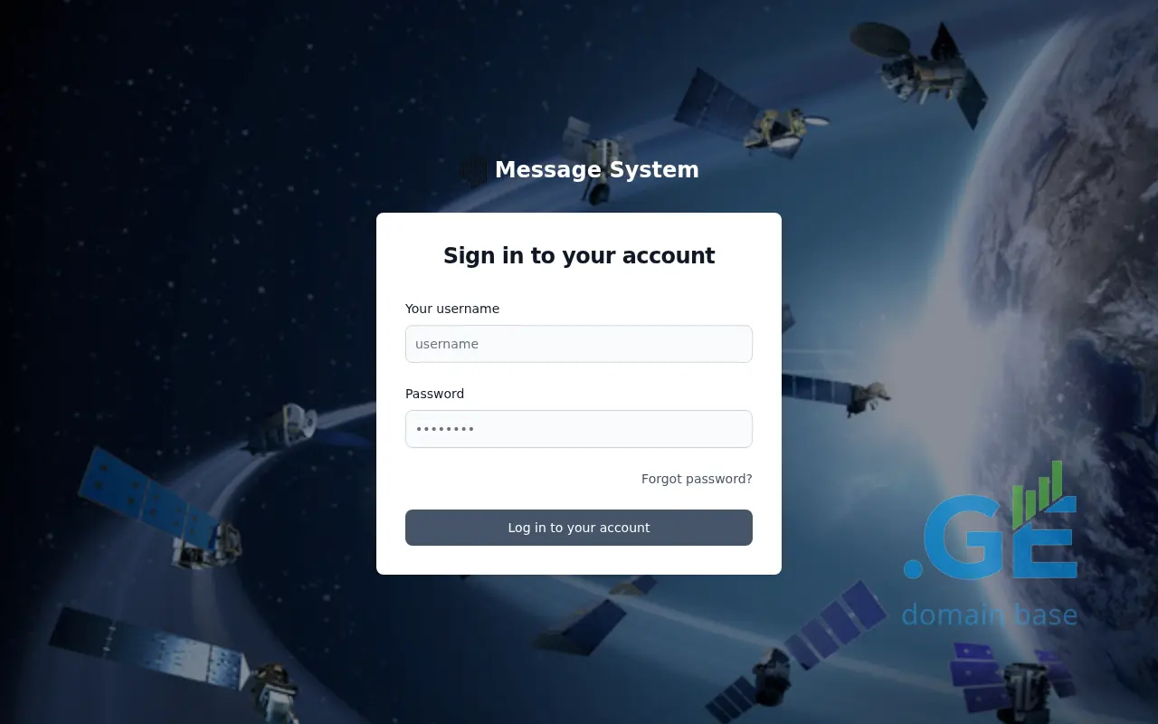 Screenshot of the site sendmessa.ge