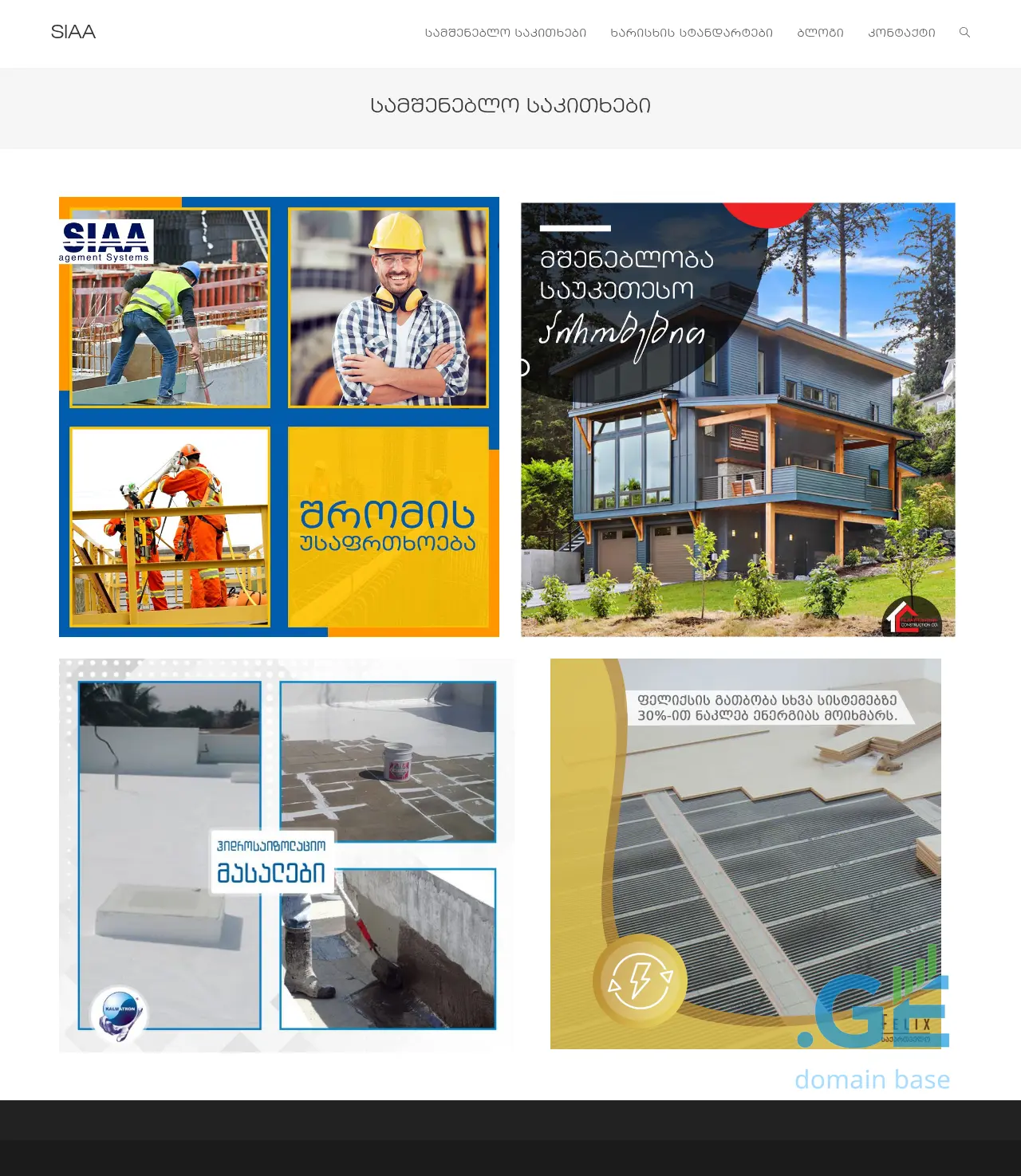 Screenshot of the site siaa.ge