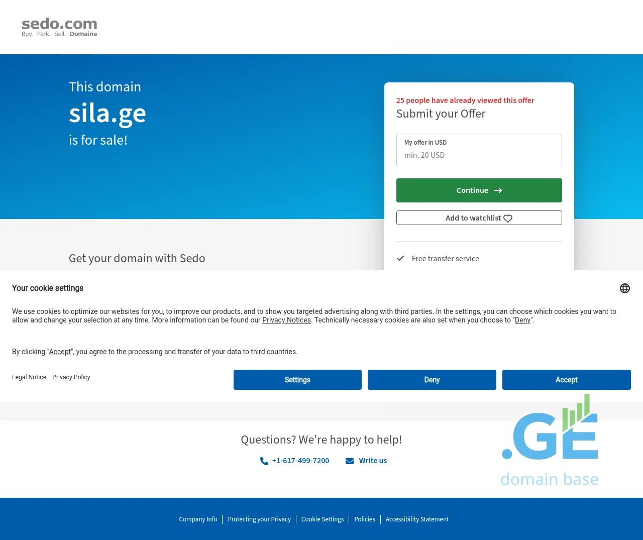 Screenshot of the site sila.ge