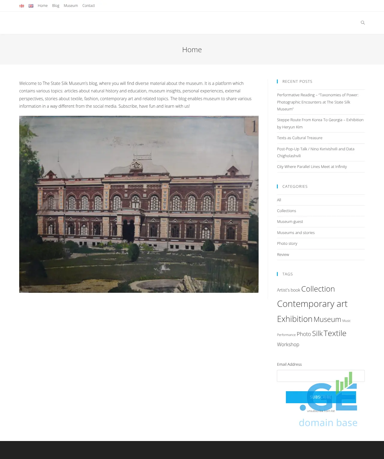 Screenshot of the site silkmuseumblog.ge