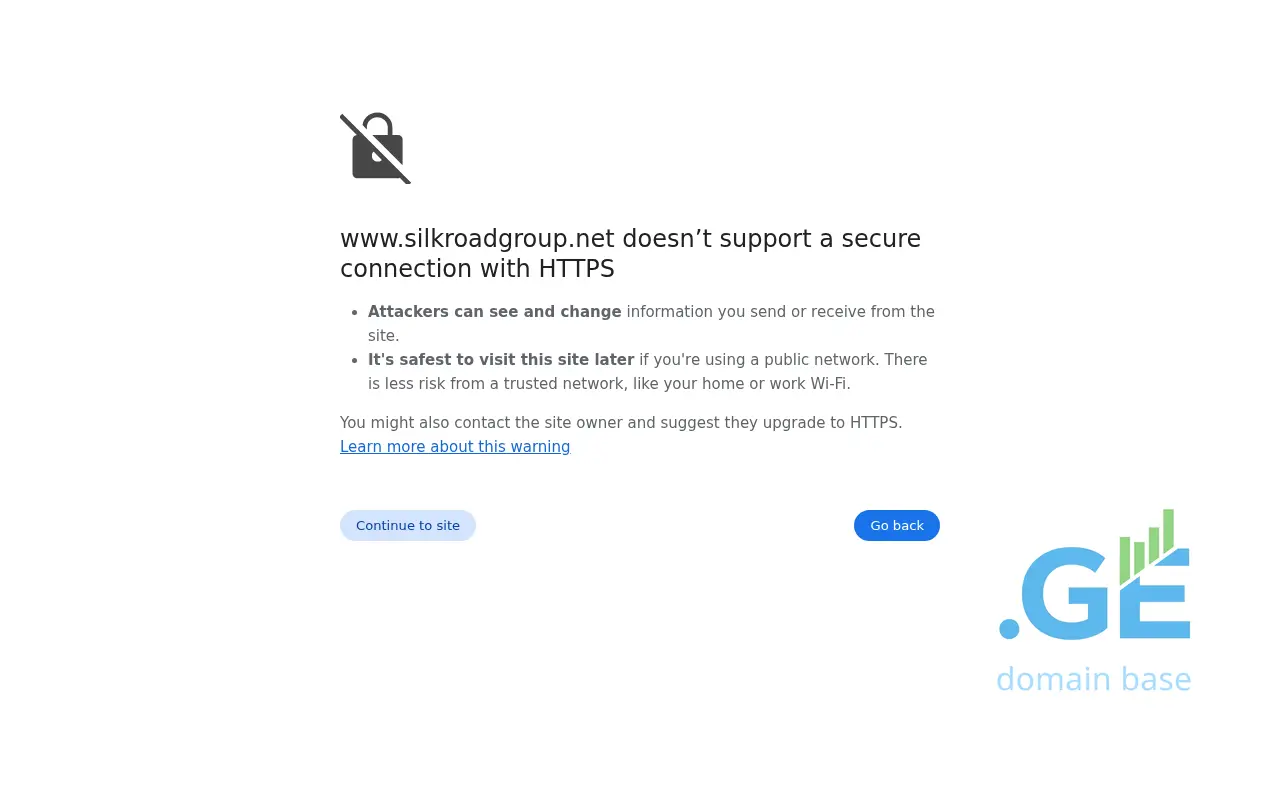 Screenshot of the site silkroad.ge