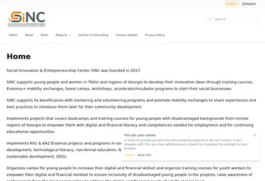 Screenshot of sinc.org.ge