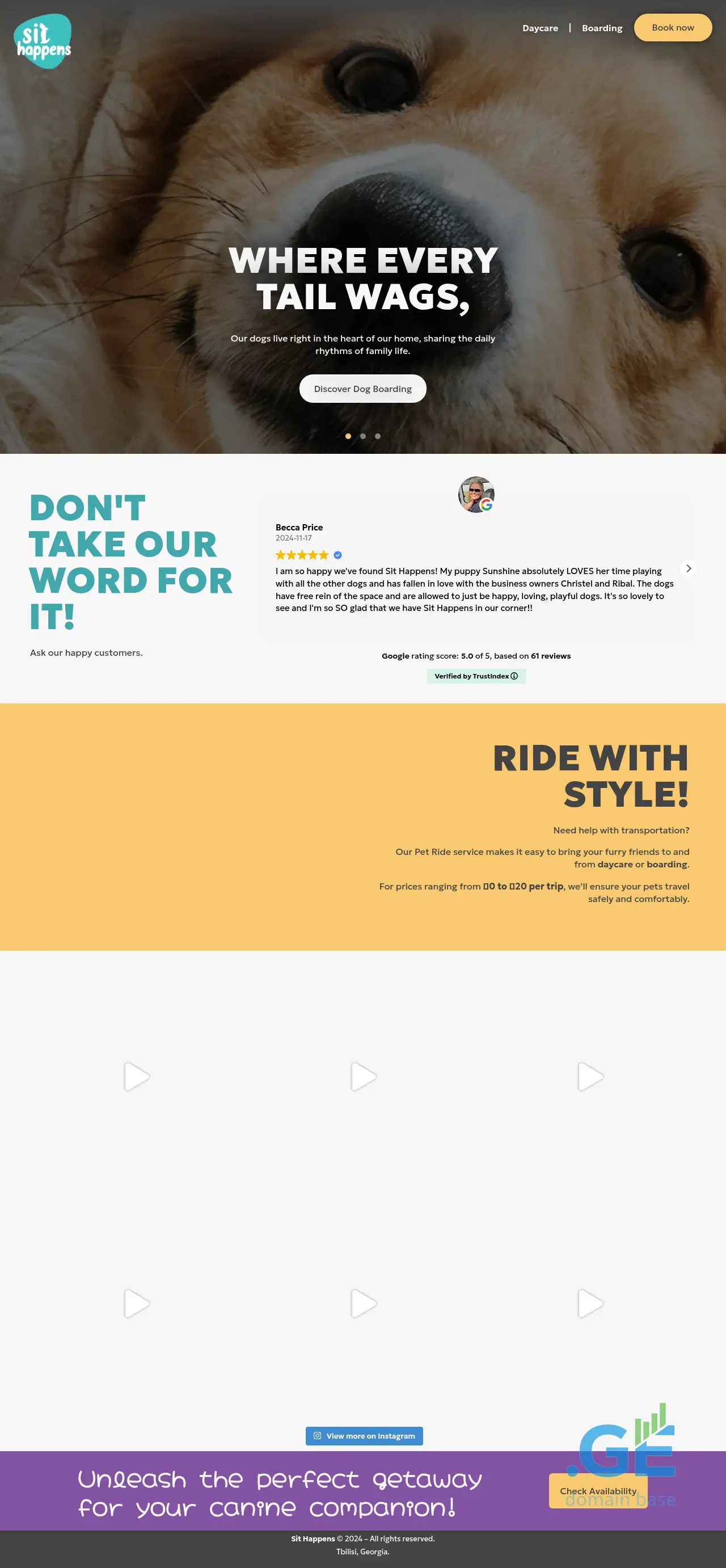 Screenshot of the site sithappens.ge