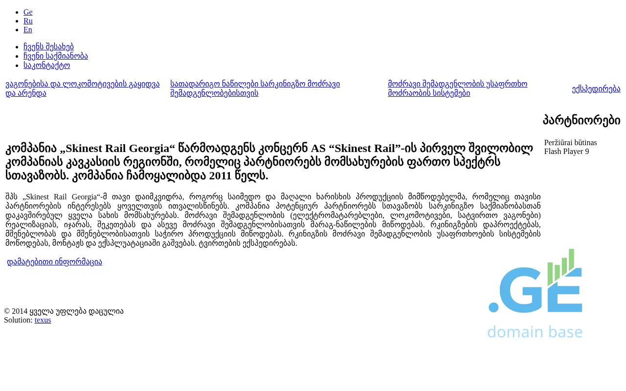 Screenshot of the site skinest.ge