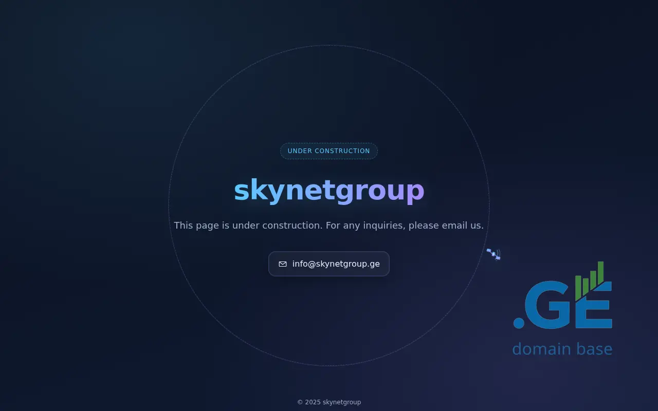 Screenshot of the site skynetgroup.ge