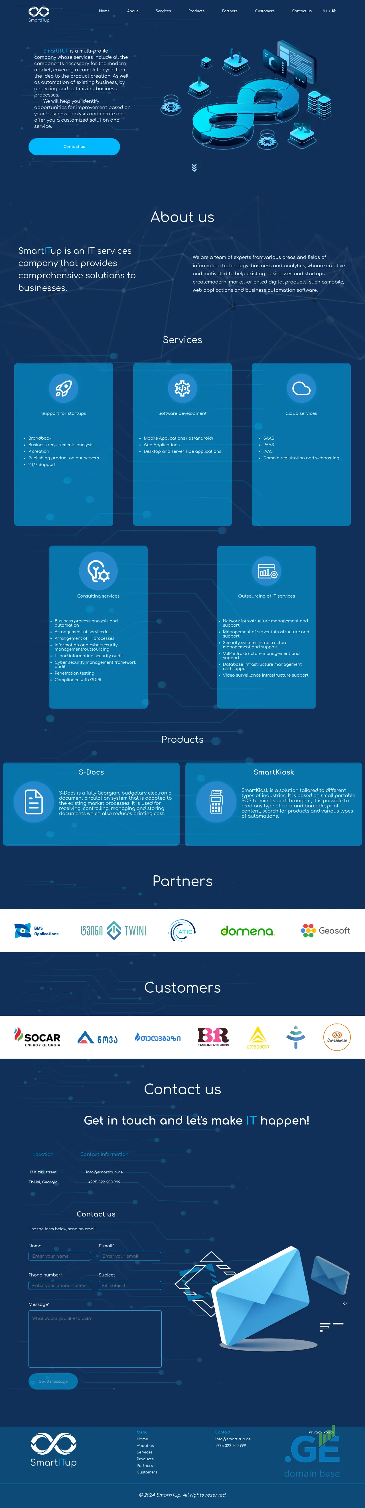 Screenshot of the site smartitup.ge