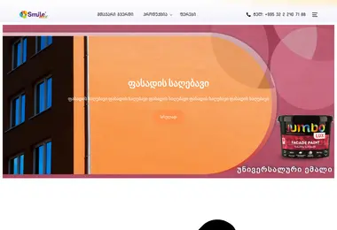 Screenshot of smilepaints.ge