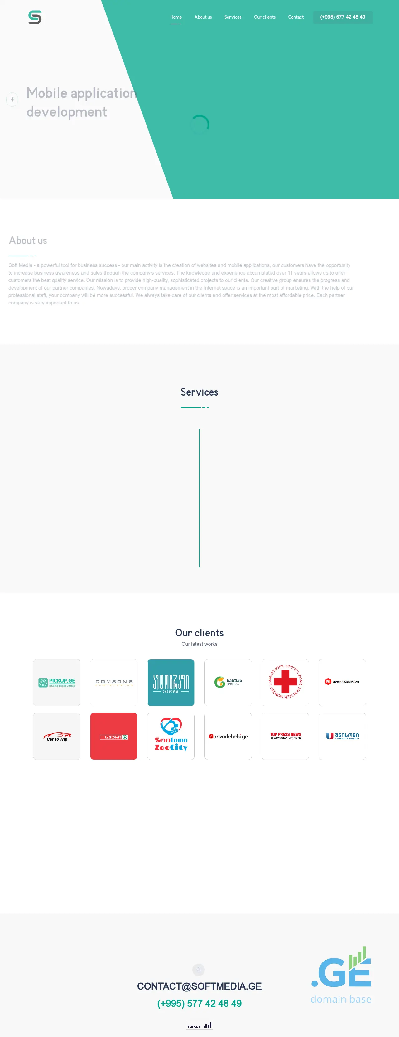 Screenshot of the site softmedia.ge