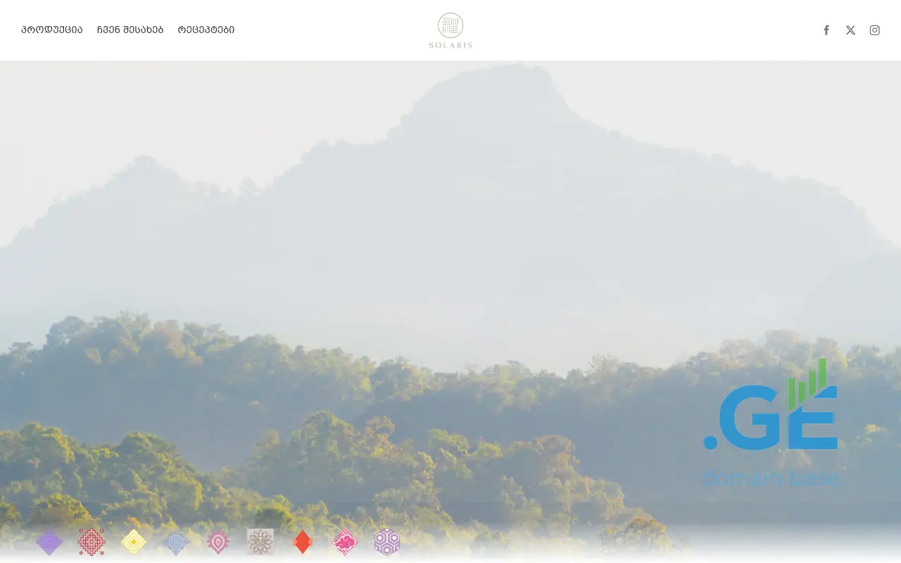 Screenshot of the site solaris.ge