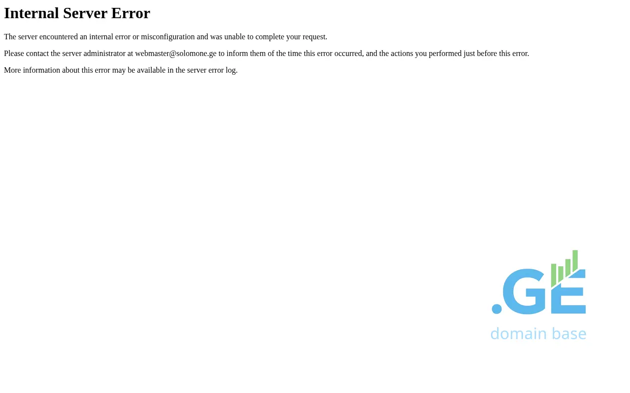 Screenshot of the site solomone.ge