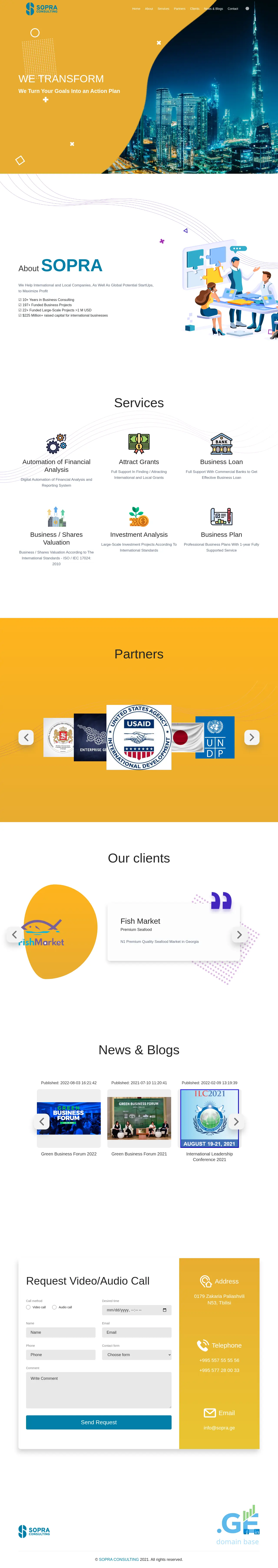 Screenshot of the site sopra.ge