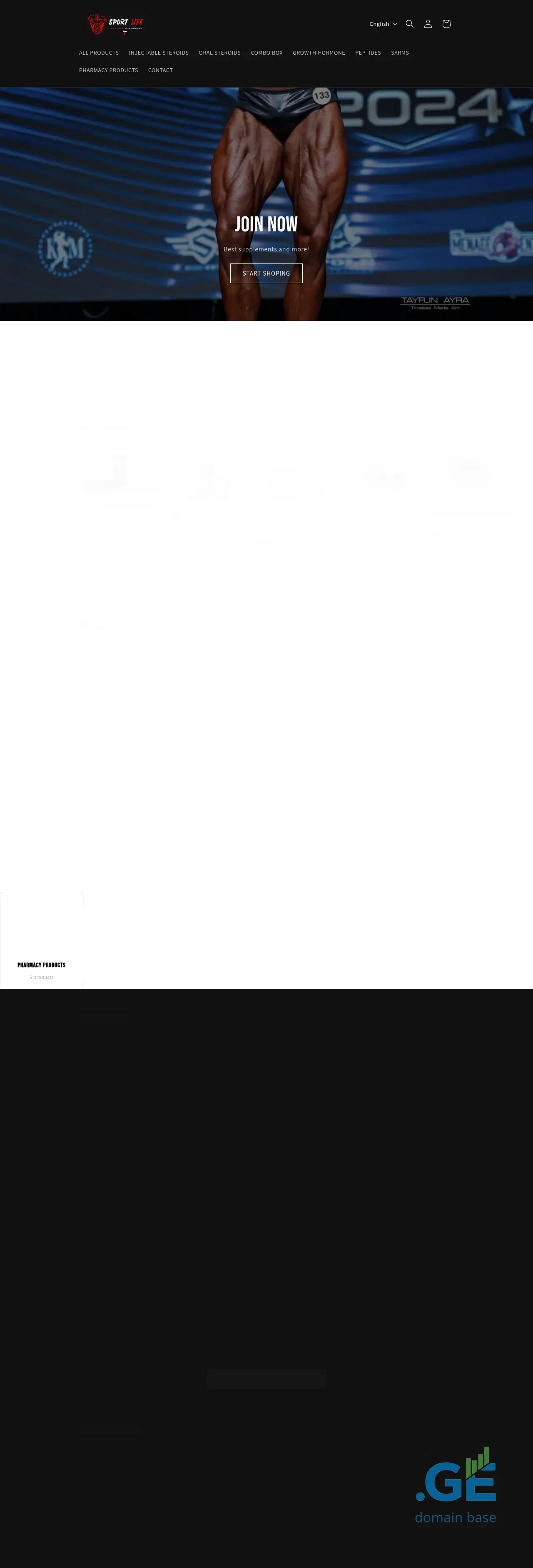 Screenshot of the site sportlife.ge