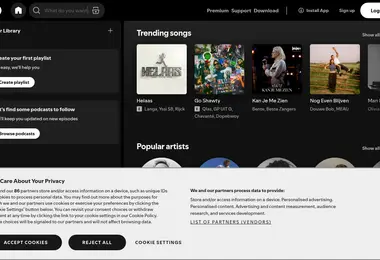 Screenshot of spotify.ge