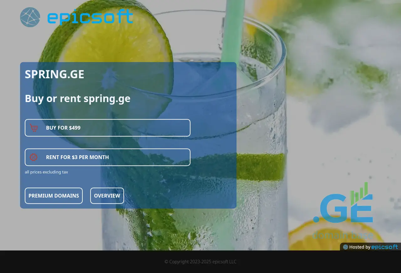 Screenshot of the site spring.ge